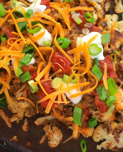 Loaded Cauliflower Nachos