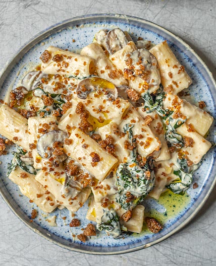 Creamy Miso Mushroom Pasta