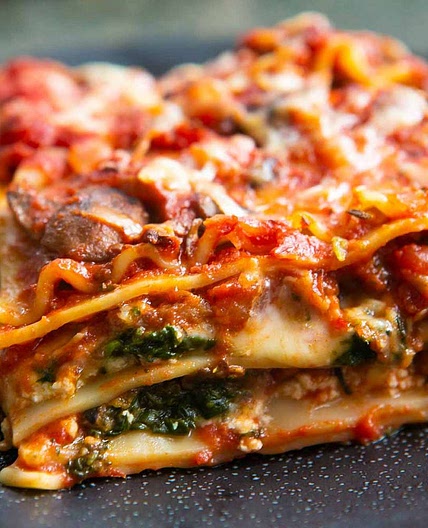 Vegetarian Spinach and Mushroom Lasagna