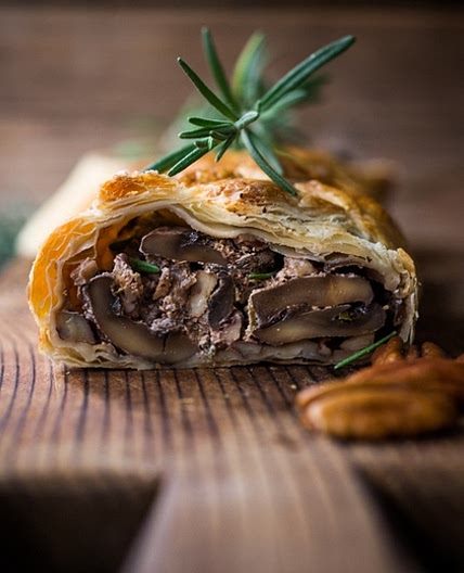 Vegan Mushroom Wellington with Rosemary and Pecans