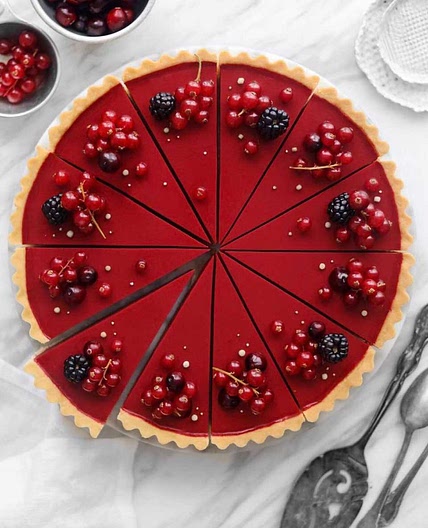 Cranberry Curd Tart