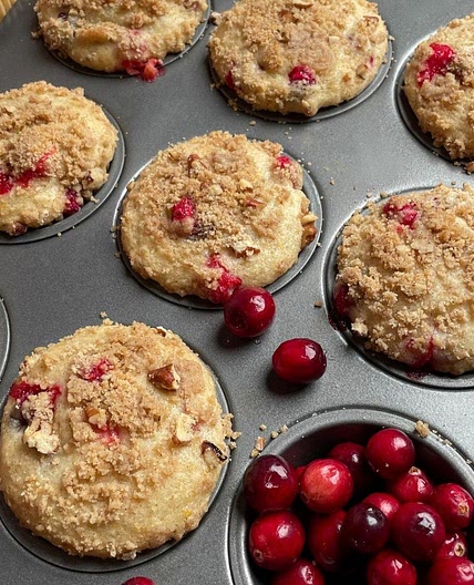 Vegan Cranberry Orange Muffins