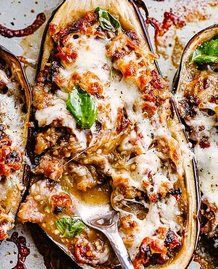 Sausage Stuffed Eggplant