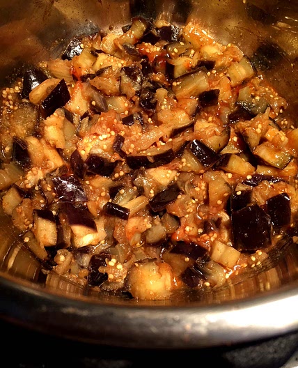 Instant Pot Spicy Garlic Eggplant