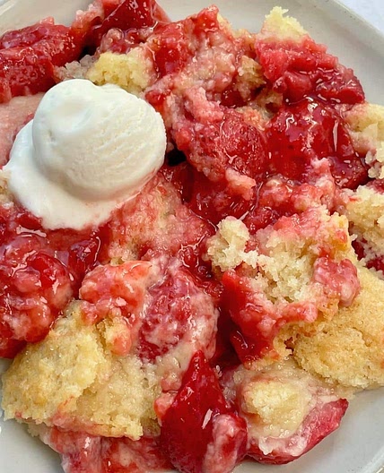 Vegan Strawberry Cobbler