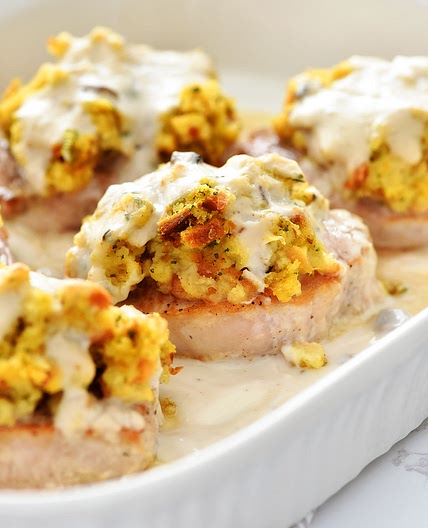 Stuffing-Topped Pork Chops