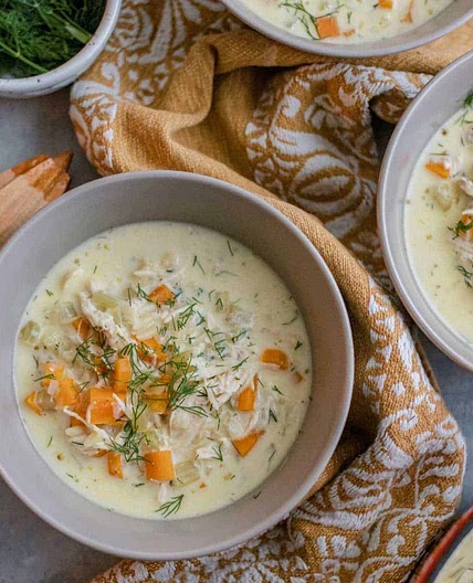 Lemon Chicken Orzo Soup