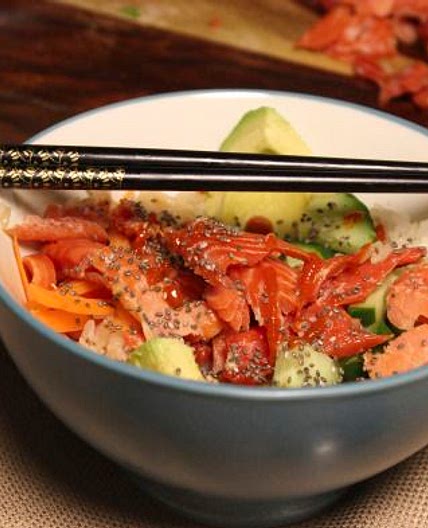 Smoked Salmon Sushi Rice Bowls