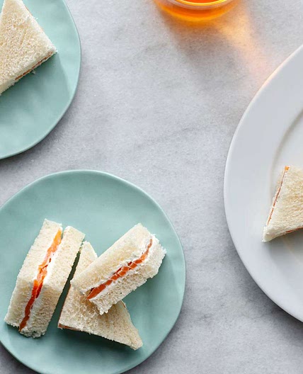 Salmon and Cream Cheese Tea Sandwiches