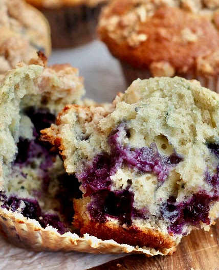 Sourdough Blueberry Muffins