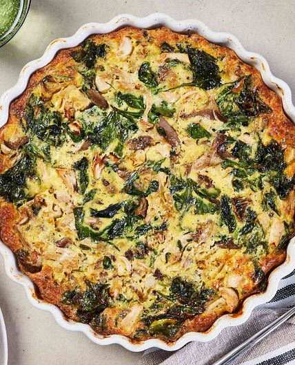 Spinach & Mushroom Quiche