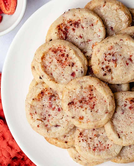 Strawberry Shortbread Cookies