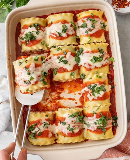 Spinach Lasagna Roll Ups