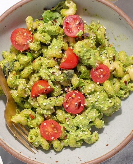 Vegan Avocado Pesto Pasta