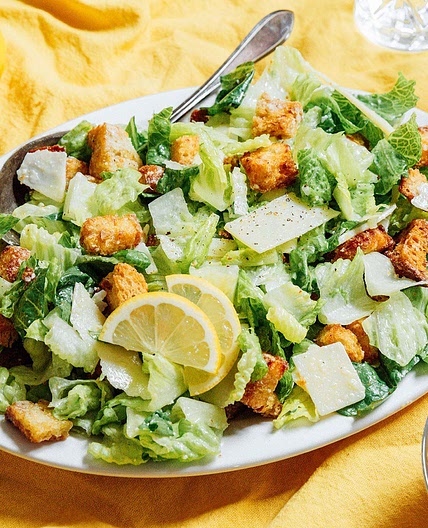 Vegetarian Caesar Salad (No Anchovies!)