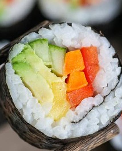 Rainbow Veggie Sushi Rolls