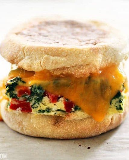 Veggie Packed Freezer Breakfast Sandwiches