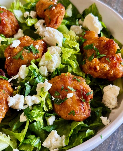 Lemon Hot Honey Chicken Salads