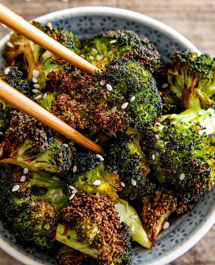 Air Fryer Asian Roasted Broccoli