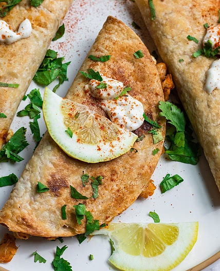 Crispy Mediterranean White Bean Tacos