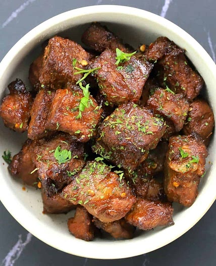 Keto Air Fryer Steak Bites