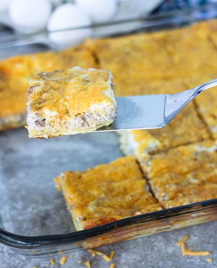 Sausage, Egg, and Cream Cheese Breakfast Casserole