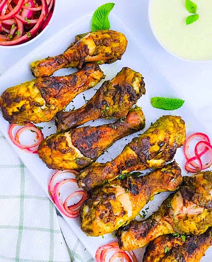 Chicken Tangdi Kabab / Grilled Chicken Legs (Air Fryer)