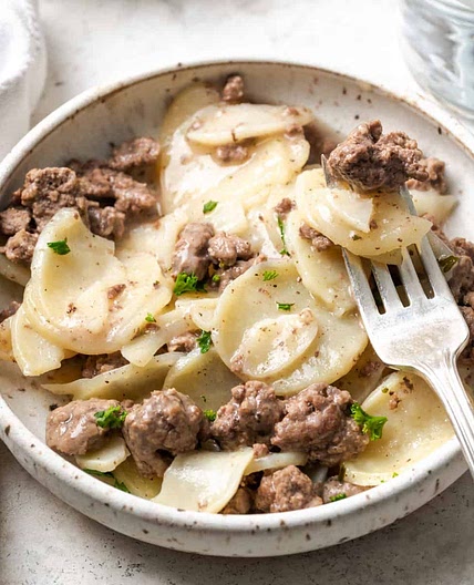 (Copycat) Gluten Free Hamburger Helper Potato Stroganoff