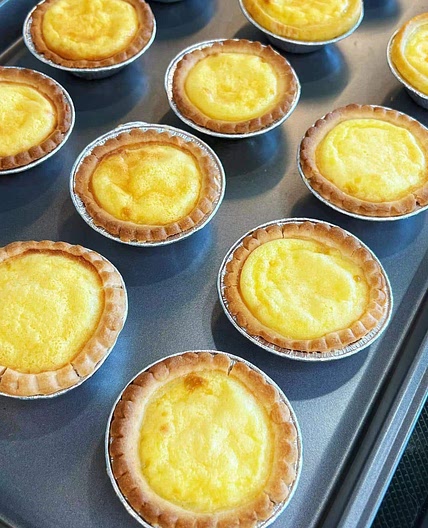 Egg Tarts Recipe (Hong Kong tart shells + Portuguese custard filling)