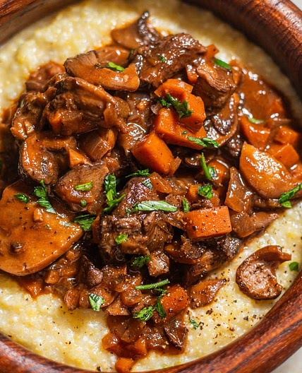Mushroom Bourguignon