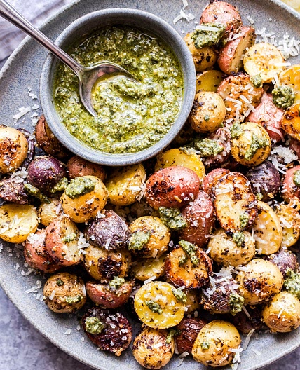 Parmesan Pesto Roasted Potatoes