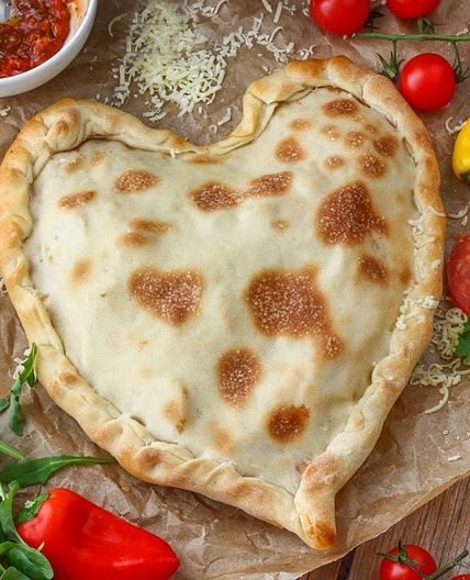 Heart Shaped Pizza Pocket
