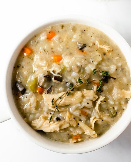 Slow Cooker Creamy Chicken and Rice Soup