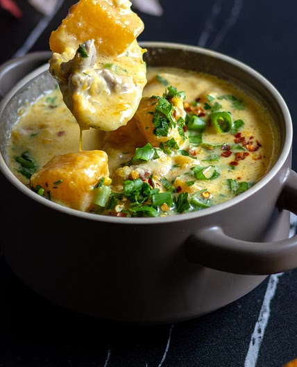 Pork & Pumpkin Soup with Coconut Milk