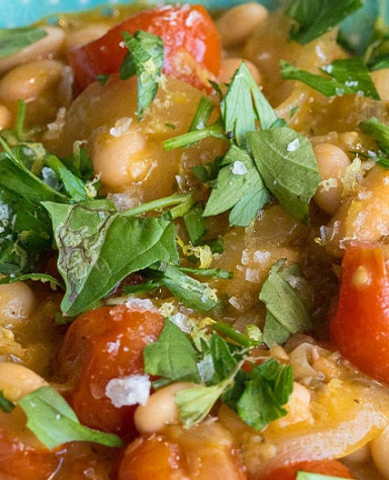 Roasted Tomato and White Bean Stew