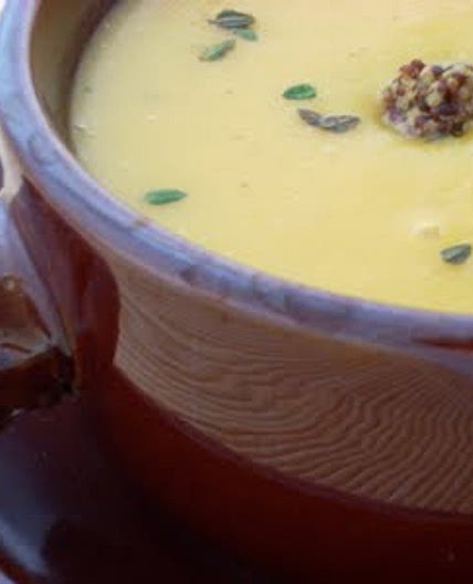 Creme de Abóbora com Amêijoas