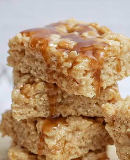 Salted Caramel Rice Krispie Treats Recipe