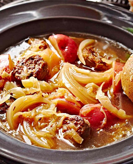 Slow-Cooker Bratwurst and Sauerkraut Soup