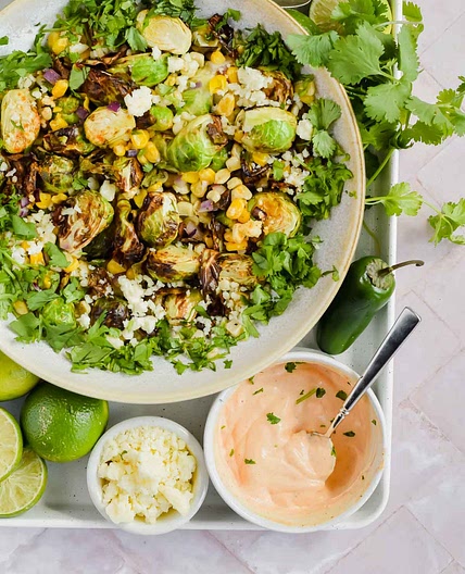 Street Corn Mexican Brussel Sprouts