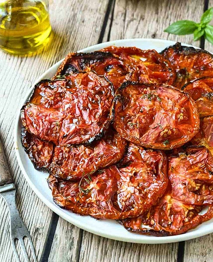 Slow Roasted Beefsteak Tomatoes