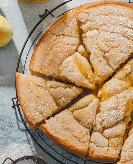 Vegan Lemon Curd Almond Cake