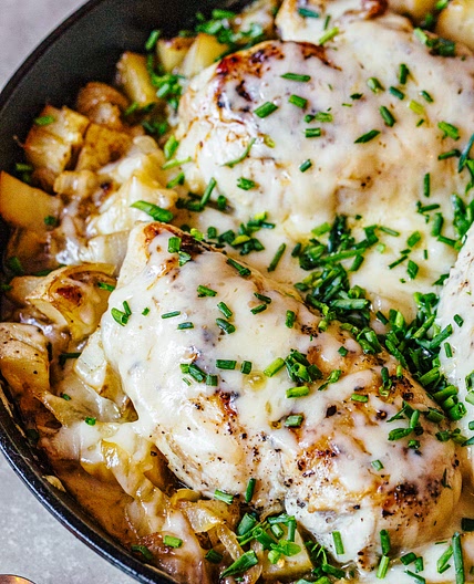 Cheesy French Onion Chicken with Potatoes