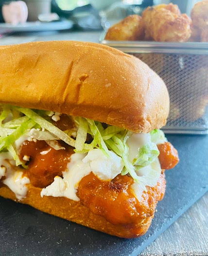 Easy Buffalo Shrimp Po Boys