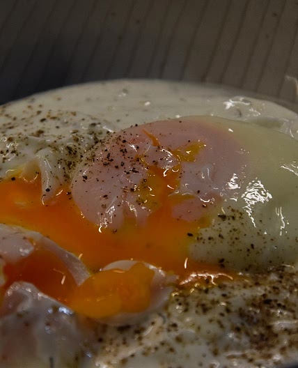 Pochierte Eier auf Joghurt (Çilbir)