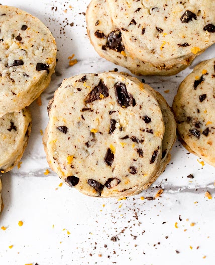 Chocolate Orange Shortbread Cookies