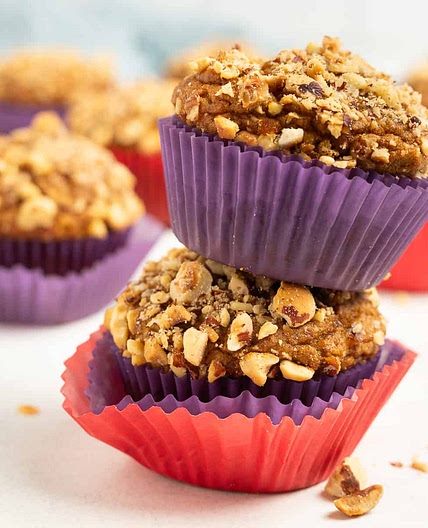 Healthy Pumpkin Hazelnut Muffins