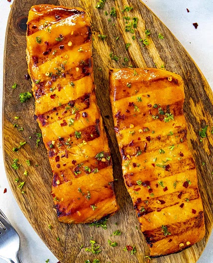 Honey-Sriracha Grilled Salmon Recipe