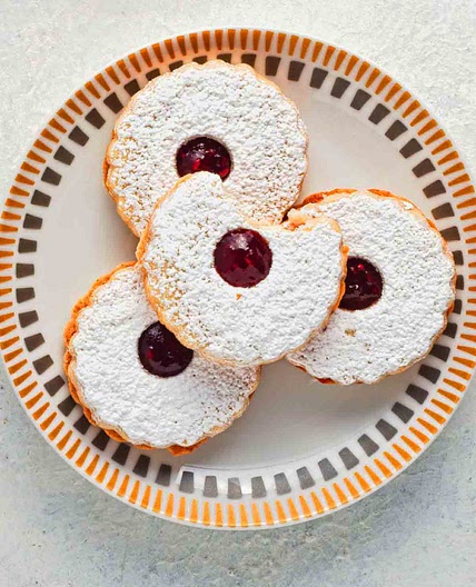 Vegan Linzer Cookies with Raspberry Jam