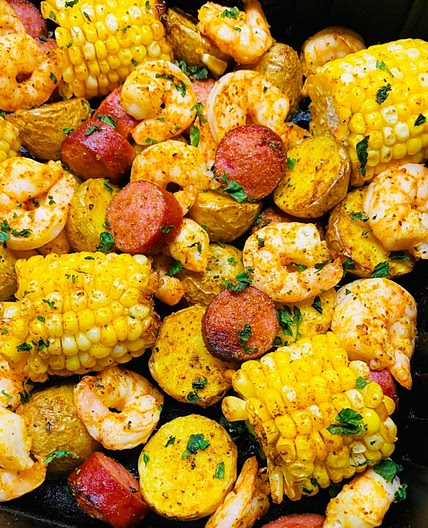 Air Fryer Shrimp Boil