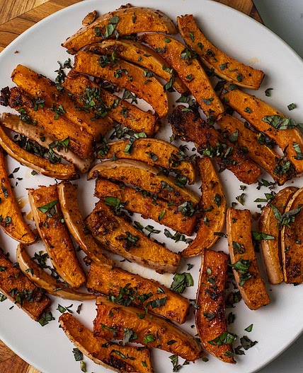 Garlic Parmesan Butternut Squash Fries